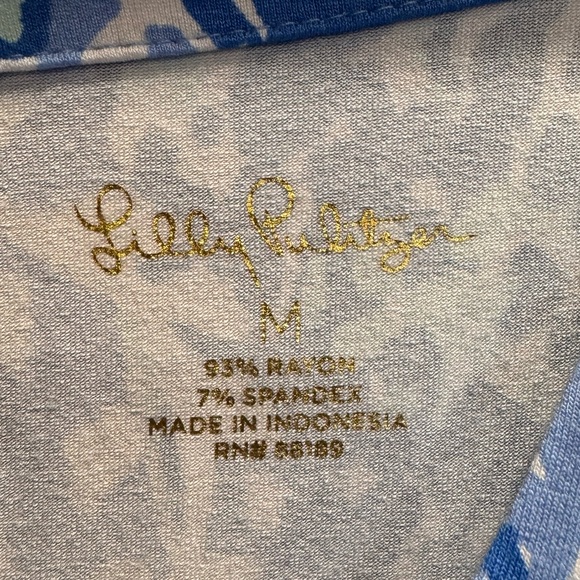 NWT Lilly Pulitzer UPF 50+ Faye Maxi Dress in Blue Peri Turtley Awesome Sz M - Picture 12 of 15